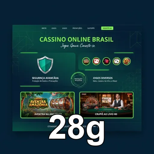 Login seguro no 28g pelo celular em interface simples